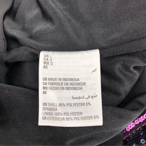 INC Black Multi Color Stripe Mid Length Skirt - Picture 4 of 4